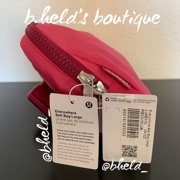 🆕 lululemon Everywhere Belt Bag *Large Version 2L Raspberry Coulis/Wild Berry - Picture 2 of 15